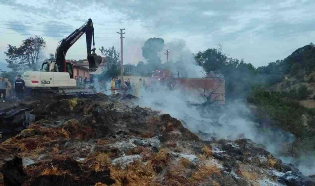 Bolu’nun Mudurnu ilçesine bağlı Çamyurdu köyünde gece saatlerinde çıkan yangında