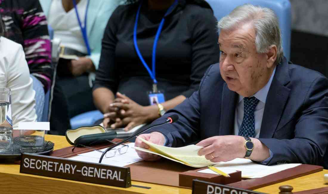 Birleşmiş Milletler (BM) Genel Sekreteri Antonio Guterres, Filistin sorununa ilişkin