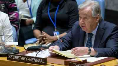 Birleşmiş Milletler (BM) Genel Sekreteri Antonio Guterres, Filistin sorununa ilişkin