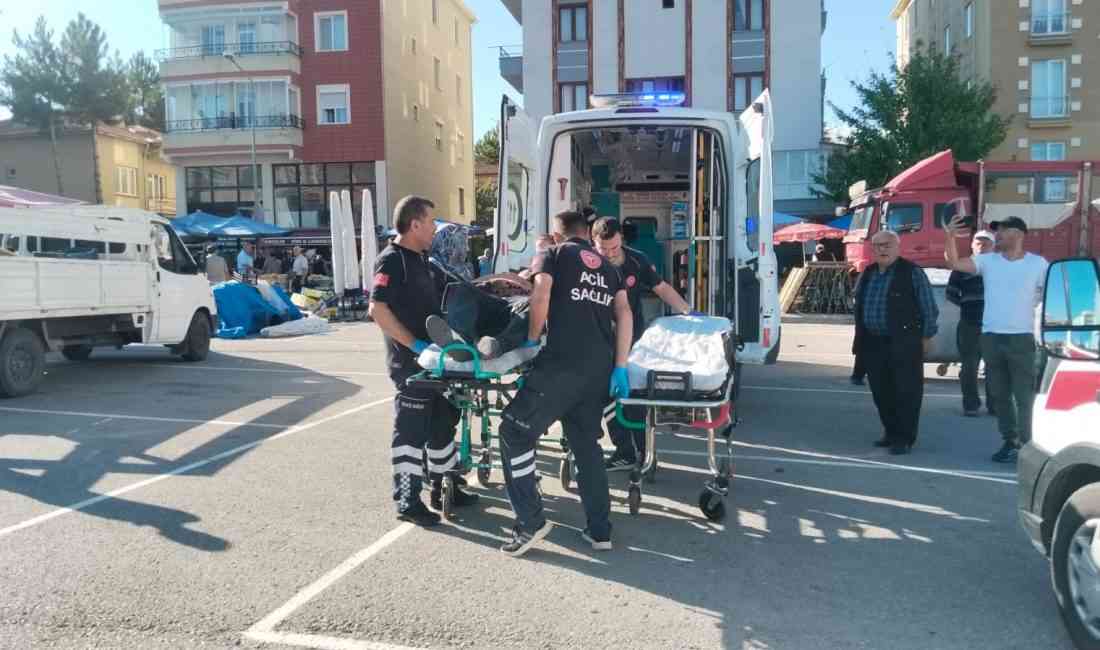 Sabah saatlerinde pazar yerinde panik yaşandı Çorum’un Bahçelievler Mahallesi’nde sabah