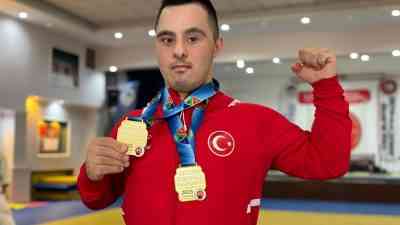 İsveç’te düzenlenen Avrupa Judo Şampiyonası’nda altın madalya kazanan Ahmet Ünal,