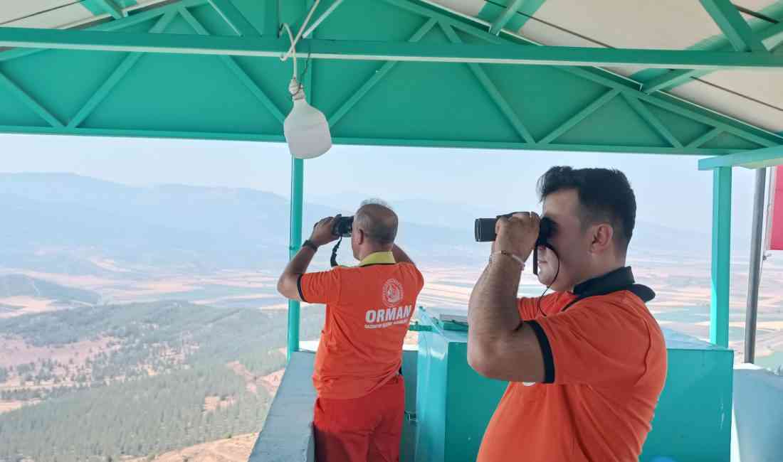 Nurdağı’nda 24 Saat Yangın GözetlemeGaziantep’in Nurdağı ilçesinde, 800 rakımlı Emirtepe’deki