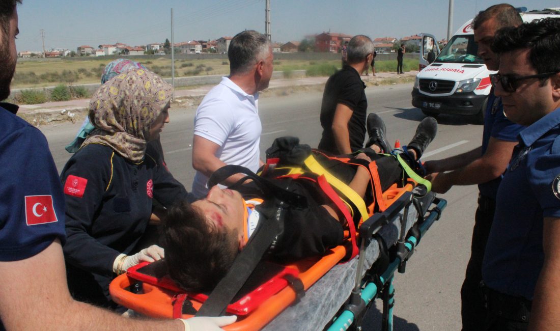 Aksaray’da, polis kontrol noktasında ‘dur’ ihtarına uymayan ehliyetsiz motosiklet sürücüsü