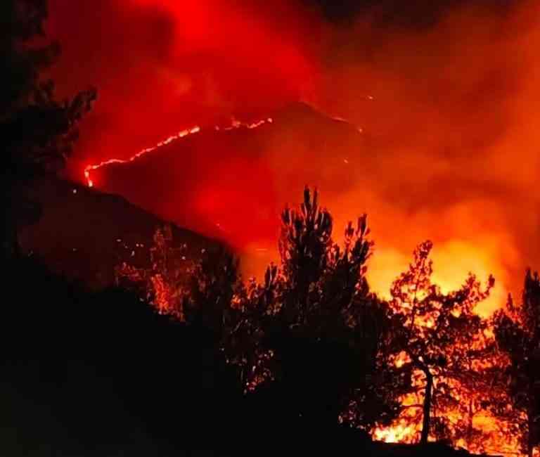 Yangın 28 Saattir Sürüyor, Hava ve Kara Mücadelesi Devam Ediyor