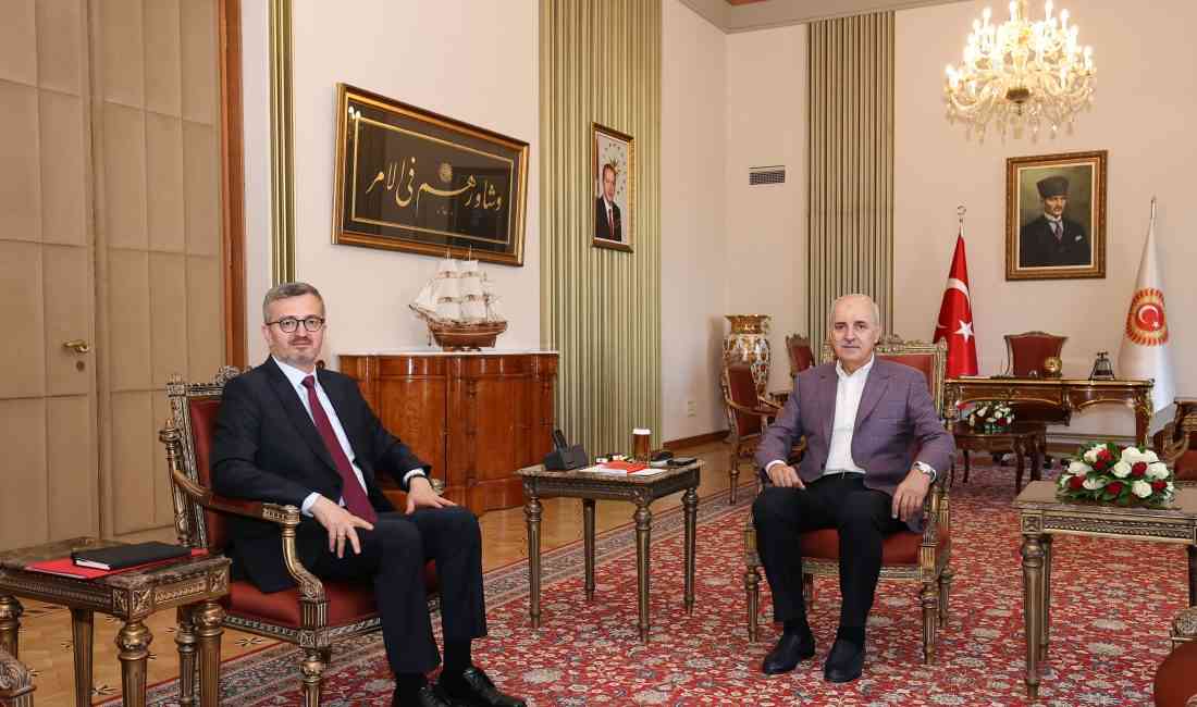 Protokol Ziyareti Meclis’te GerçekleştiTürkiye Büyük Millet Meclisi (TBMM) Başkanı Numan