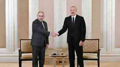 Azerbaycan ve Ermenistan Liderleri Yüz Yüze GörüşmedeAzerbaycan Cumhurbaşkanı İlham Aliyev