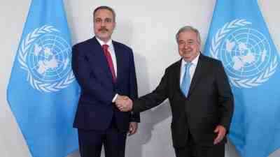 Fidan ve Guterres New York’ta Bir Araya Geldi Dışişleri Bakanı