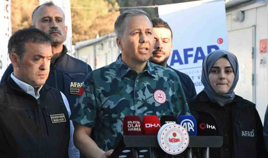 İçişleri Bakanı Ali Yerlikaya, Bilecik’in Gölpazarı ve Osmaneli ilçelerinde çıkan