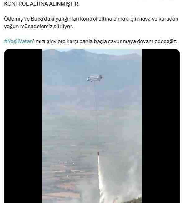 İzmir Çeşme’deki Yangına Gece Boyu MüdahaleTarım ve Orman Bakanı İbrahim