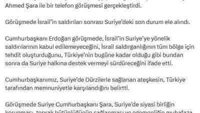 Cumhurbaşkanı Recep Tayyip Erdoğan, Suriye Cumhurbaşkanı Ahmed Şara ile bir