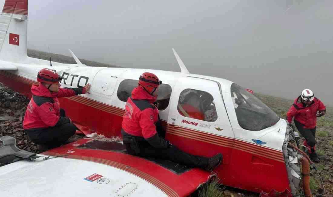 Rize-Erzurum sınırındaki Kaçkar Dağları’nda düşen M20J tipi tek motorlu uçağın