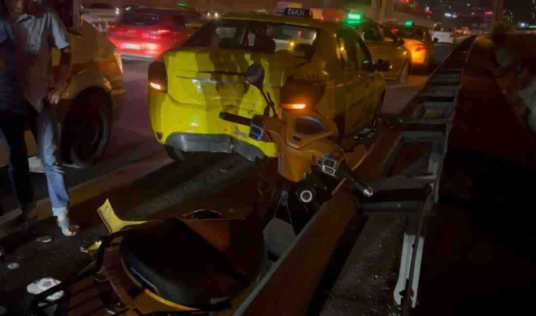 İstanbul Bağcılar’da TEM Otoyolu Ankara istikametinde meydana gelen kazada, arıza