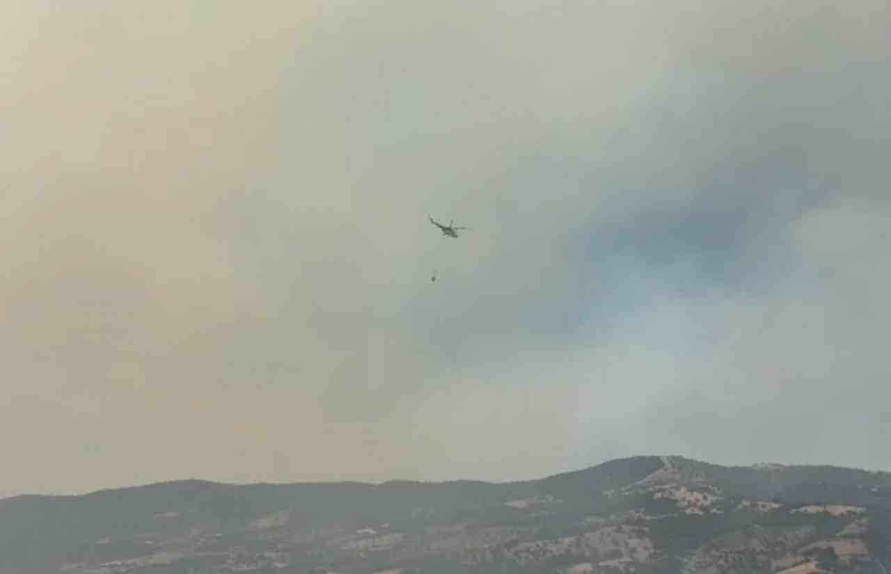 İzmir’in Ödemiş ilçesine bağlı Tosunlar Mahallesi Manastır mevkisinde dün başlayan
