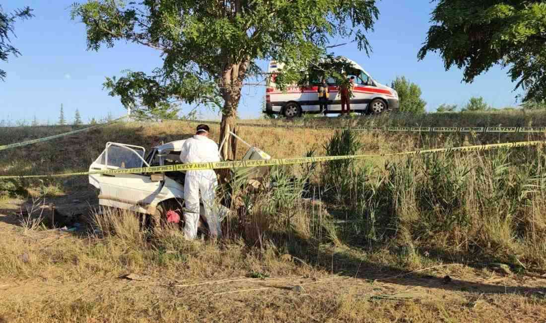 Konya’nın Ilgın ilçesinde meydana gelen trafik kazasında, kontrolden çıkan otomobil