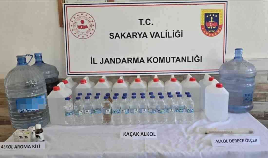 Sakarya’nın Karasu ilçesinde jandarma ekipleri tarafından düzenlenen operasyonda 115 litre