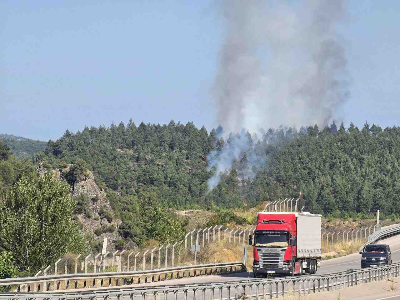 Tokat’ın Erbaa ilçesine bağlı Tepekışla köyü yakınlarındaki kızılçam ormanında yangın