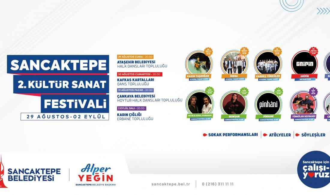 Sancaktepe Belediyesi tarafından düzenlenen Kültür Sanat Festivali, bu yıl 29
