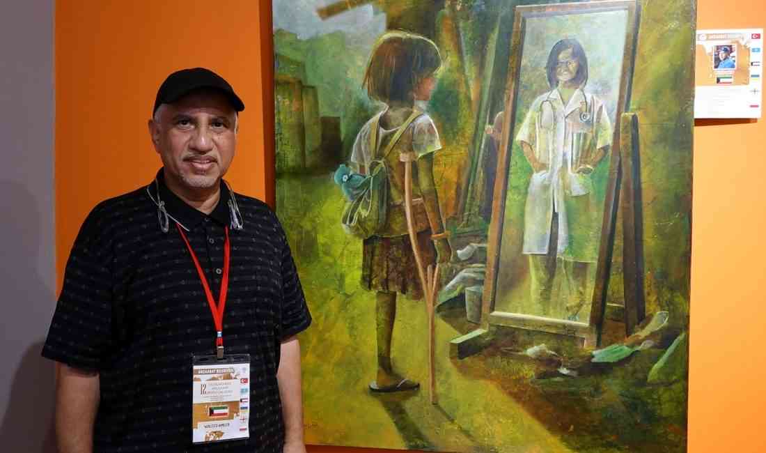 Akçaabat ilçesinde düzenlenen 12. Uluslararası Akçaabat Resim Çalıştayı, farklı ülkelerden