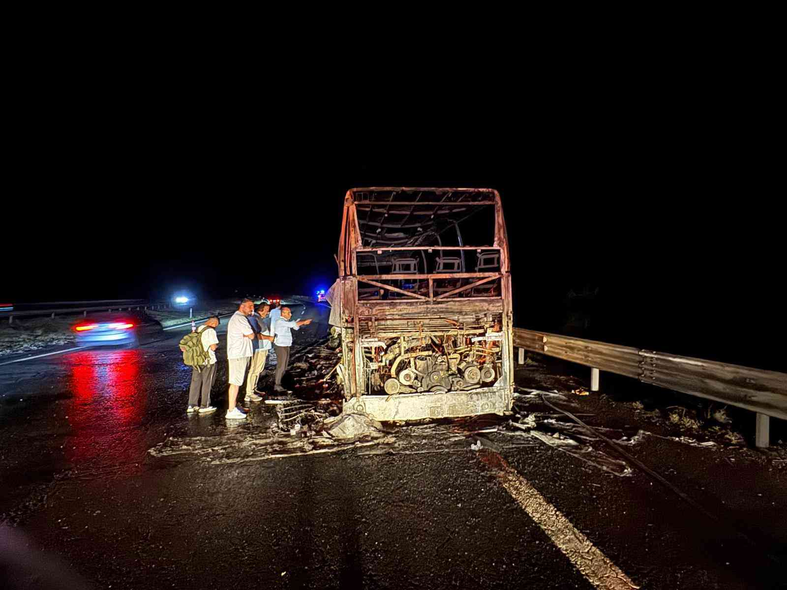 Ankara’nın Kızılcahamam ilçesinde, Hatay’dan İstanbul’a gitmekte olan bir şehirlerarası yolcu