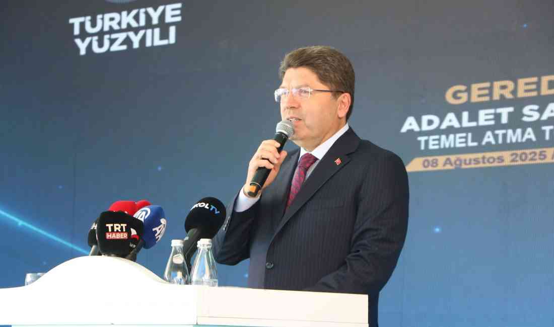 Adalet Bakanı Yılmaz Tunç, Bolu’nun Gerede ilçesindeki Dayıoğlu Mahallesi’nde inşaatı