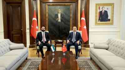 İçişleri Bakanı Ali Yerlikaya, Suriye İçişleri Bakanı Enes Hattab ve
