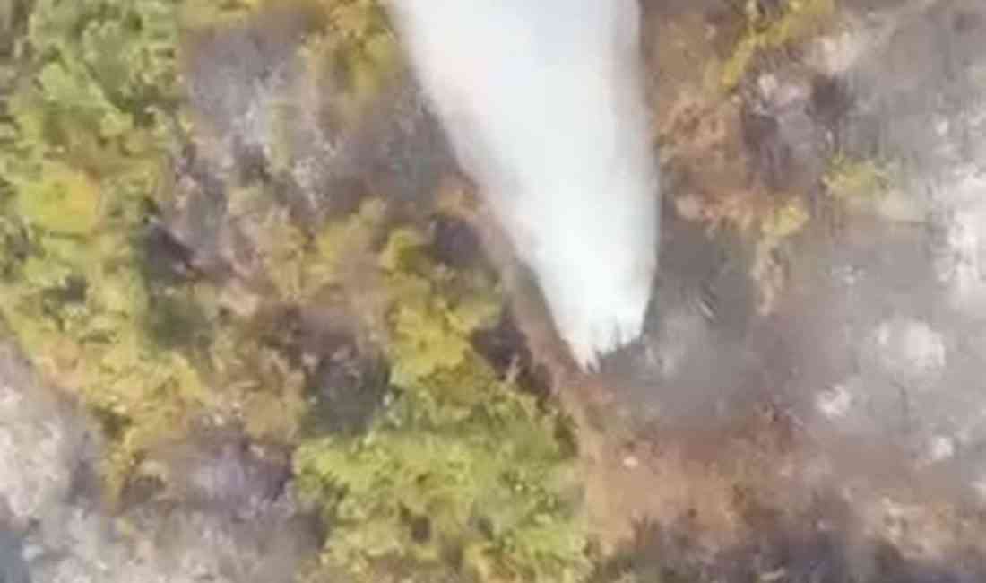 Balıkesir’in Kepsut ilçesinde tarım arazisinde başlayan ve ormana sıçrayan yangın,