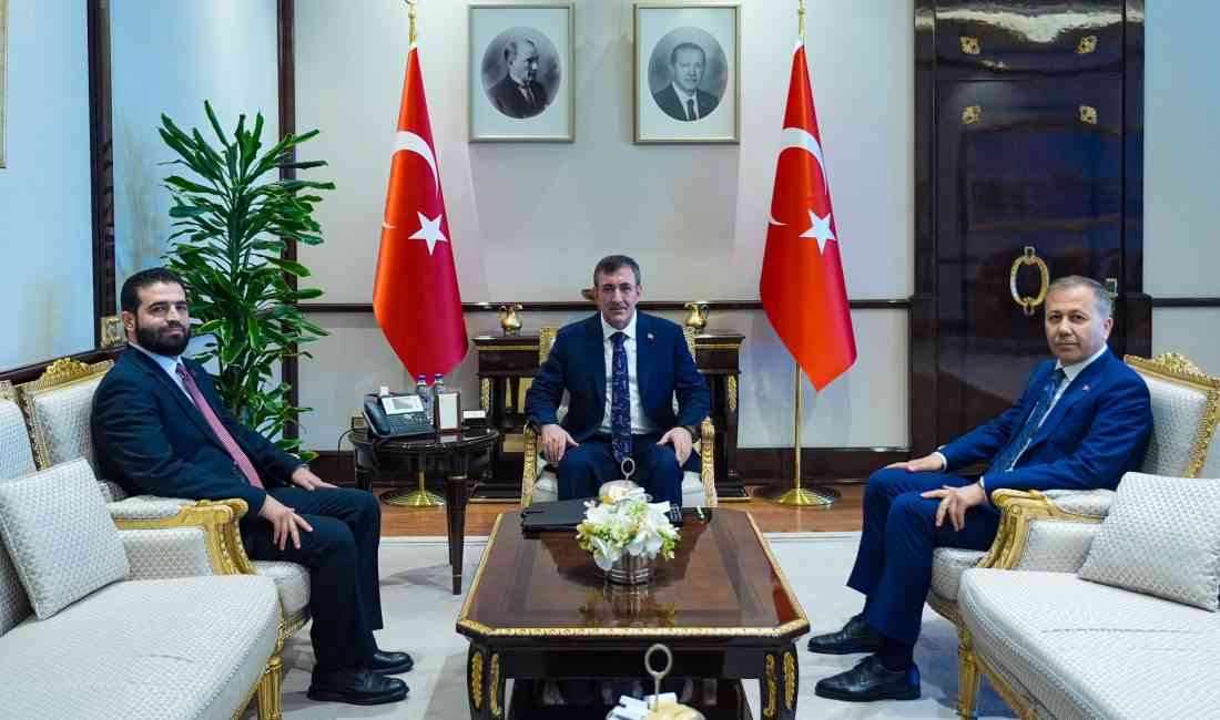Cumhurbaşkanı Yardımcısı Cevdet Yılmaz, Suriye İçişleri Bakanı Enes Hattab’ı kabul
