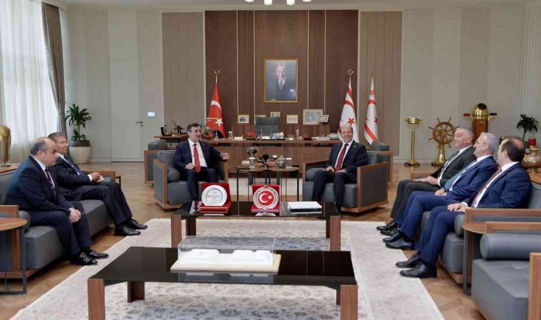 Cumhurbaşkanı Yardımcısı Cevdet Yılmaz, resmi temaslarda bulunmak üzere Kuzey Kıbrıs