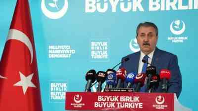 Büyük Birlik Partisi (BBP) Genel Başkanı Mustafa Destici, partisinin genel