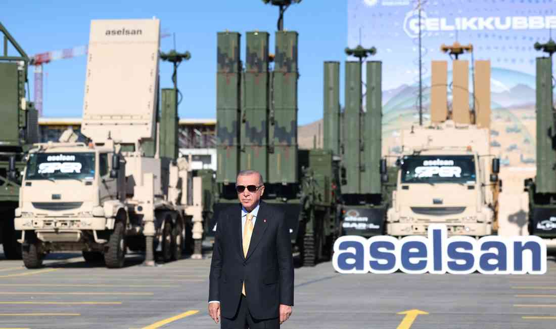 Cumhurbaşkanı Recep Tayyip Erdoğan, ASELSAN Gölbaşı Yerleşkesi’nde düzenlenen **“Çelik Kubbe