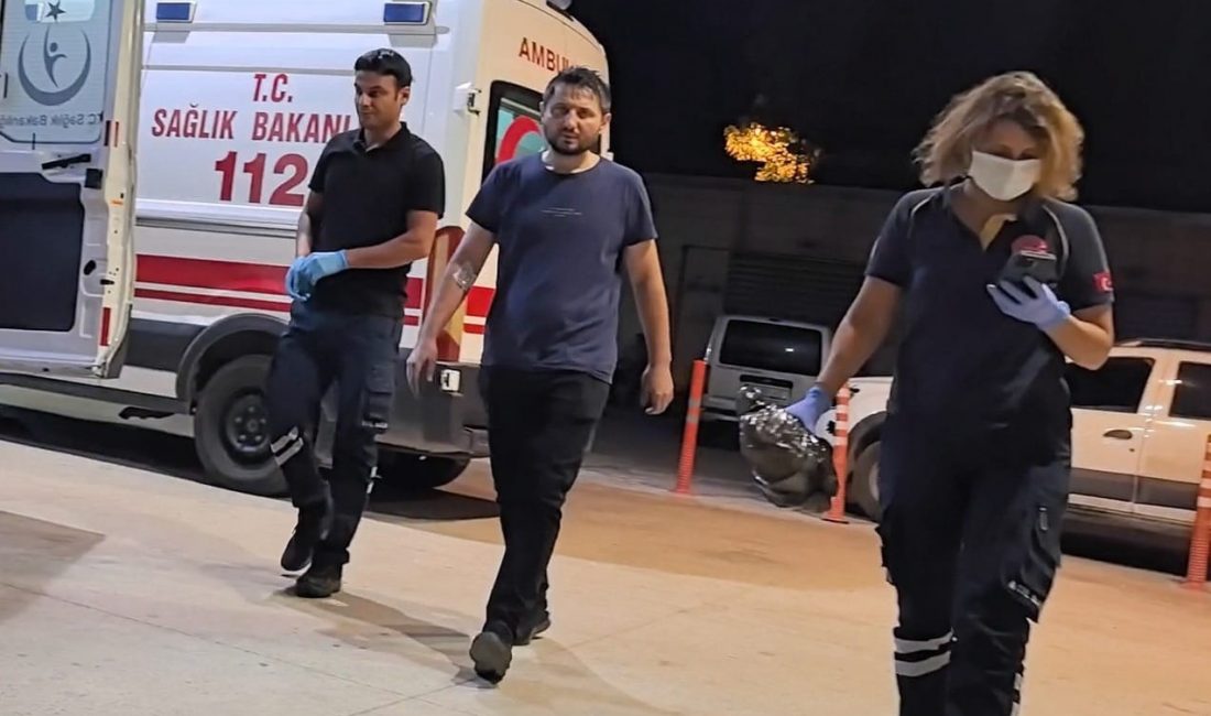 Bursa’nın İnegöl ilçesinde, bir tekstil fabrikasında makinedeki asidik asidin üzerine