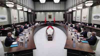 Cumhurbaşkanlığı Kabinesi, Cumhurbaşkanı Recep Tayyip Erdoğan başkanlığında toplandı. Toplantı, Cumhurbaşkanlığı
