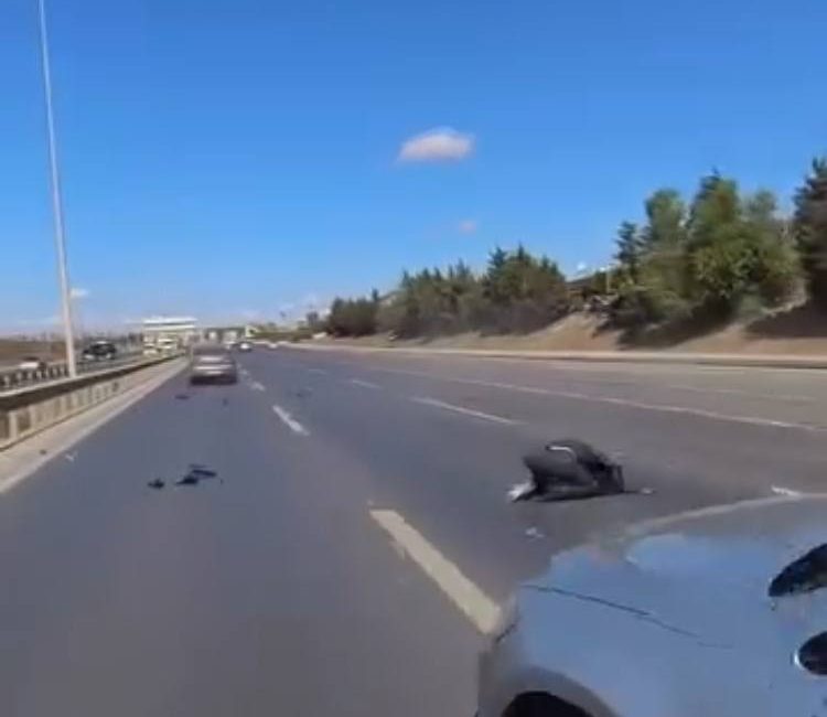 Arnavutköy’de, önünde ani fren yapan bir araca çarpan motosikletin sürücüsü