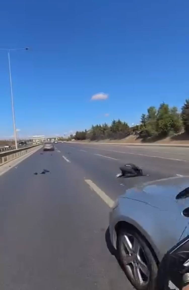 Arnavutköy’de, önünde ani fren yapan bir araca çarpan motosikletin sürücüsü