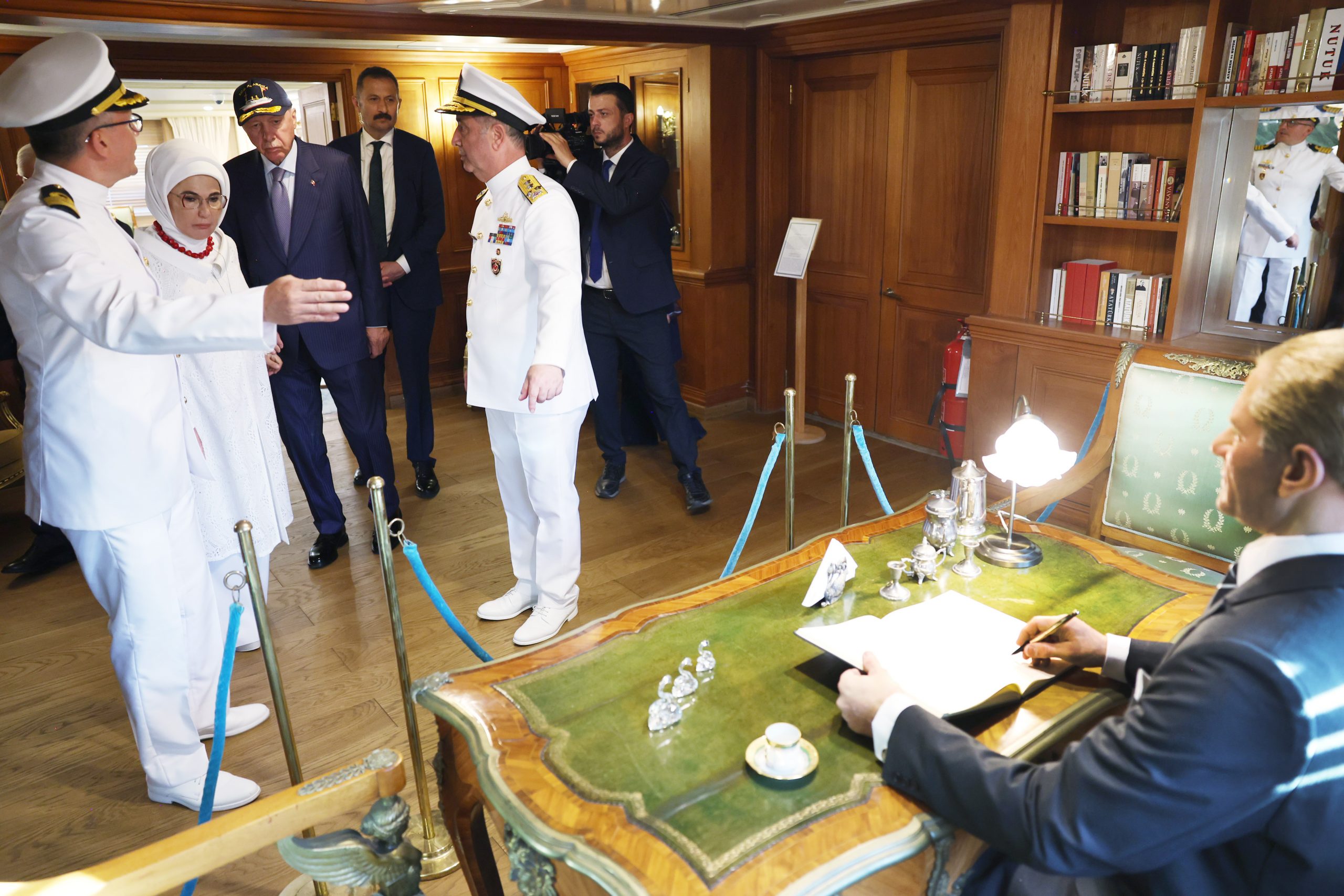 Cumhurbaşkanı Recep Tayyip Erdoğan, TEKNOFEST Mavi Vatan programı kapsamında Savarona