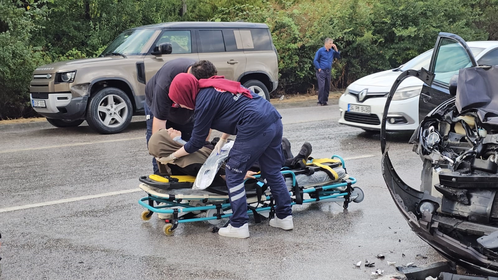 Sakarya’da TEM Otoyolu üzerinde meydana gelen zincirleme kazada 10 araç