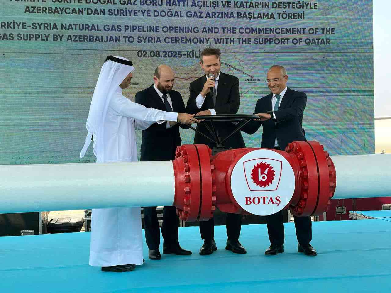 Kilis’te Tarihi An: Türkiye-Suriye Doğal Gaz Boru Hattı Açılışı Suriye
