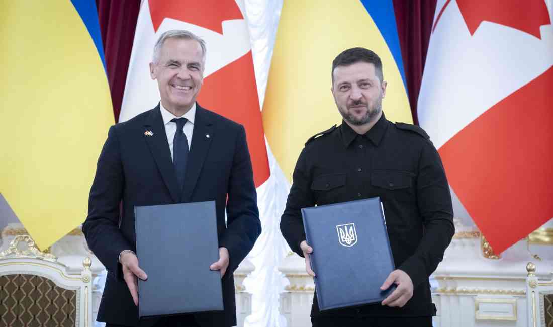 Ukrayna Devlet Başkanı Volodimir Zelenskiy, Kanada Başbakanı Mark Carney ile