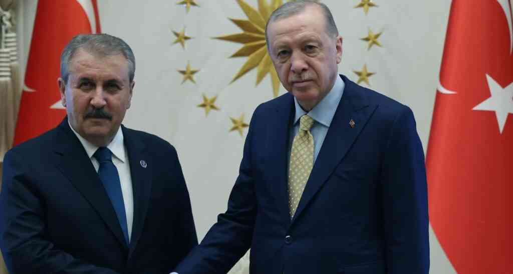 Cumhurbaşkanı Recep Tayyip Erdoğan, Cumhurbaşkanlığı Külliyesi’nde Büyük Birlik Partisi (BBP)