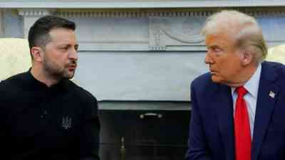 Ukrayna Devlet Başkanı Volodimir Zelenskiy, ABD Başkanı Donald Trump ile