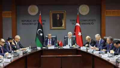 Ticaret Bakanı Ömer Bolat, Libya Ulaştırma Bakanı Muhammed Salim eş-Şehubi