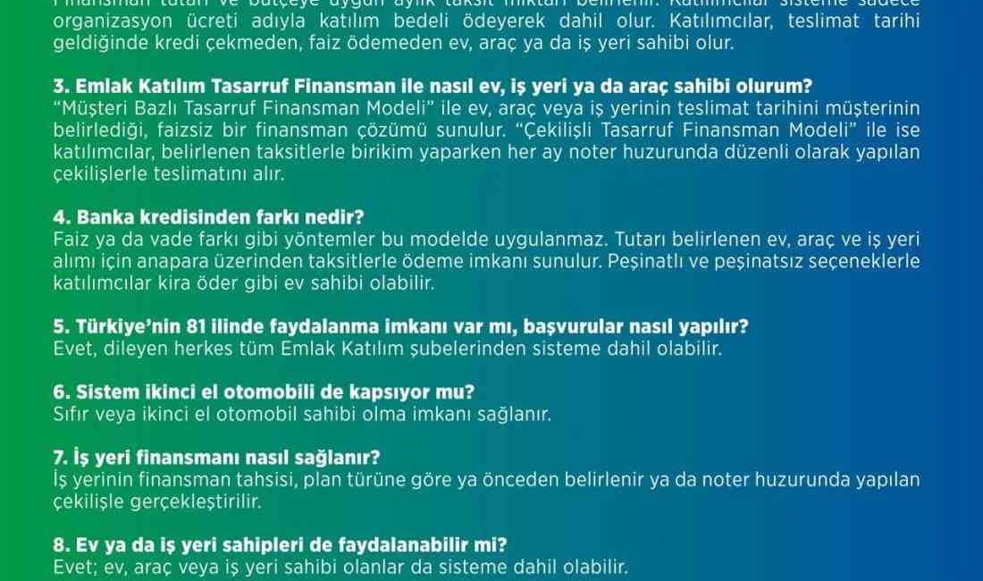 Çevre, Şehircilik ve İklim Değişikliği Bakanı Murat Kurum, Emlak Katılım