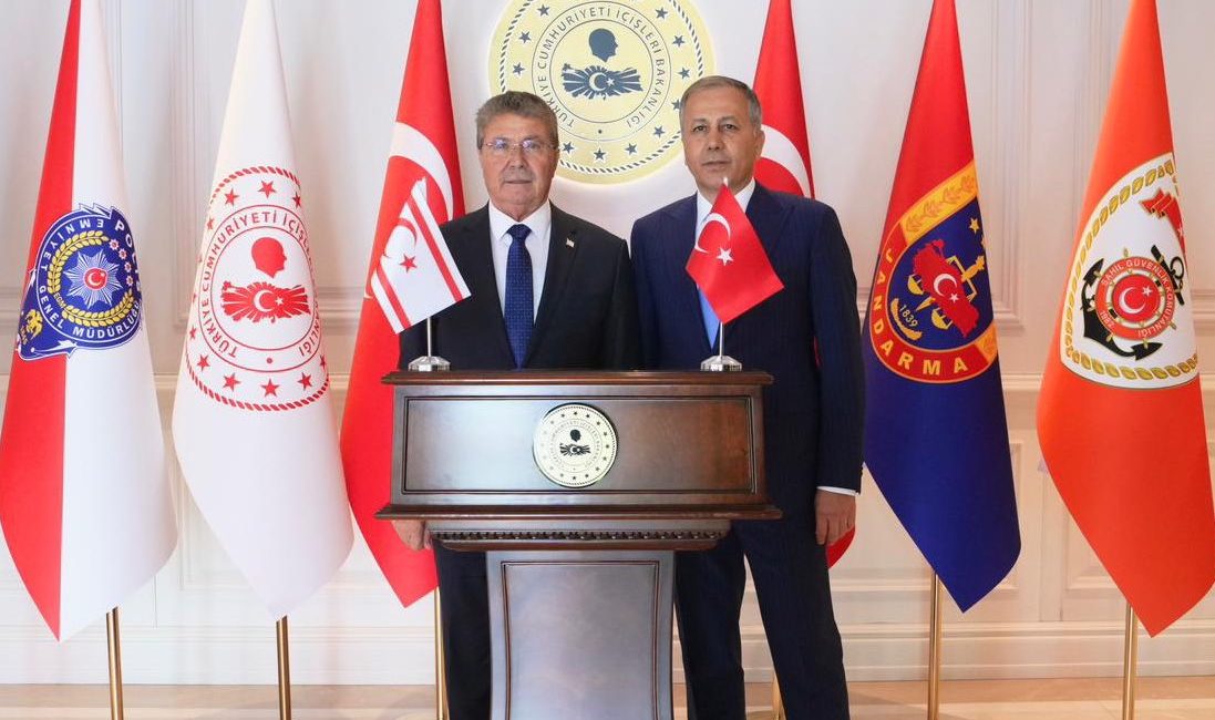 İçişleri Bakanı Ali Yerlikaya, Kuzey Kıbrıs Türk Cumhuriyeti (KKTC) Başbakanı