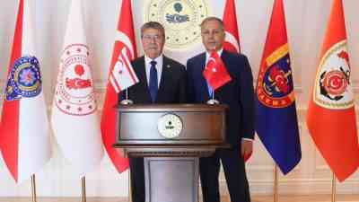 İçişleri Bakanı Ali Yerlikaya, Kuzey Kıbrıs Türk Cumhuriyeti (KKTC) Başbakanı