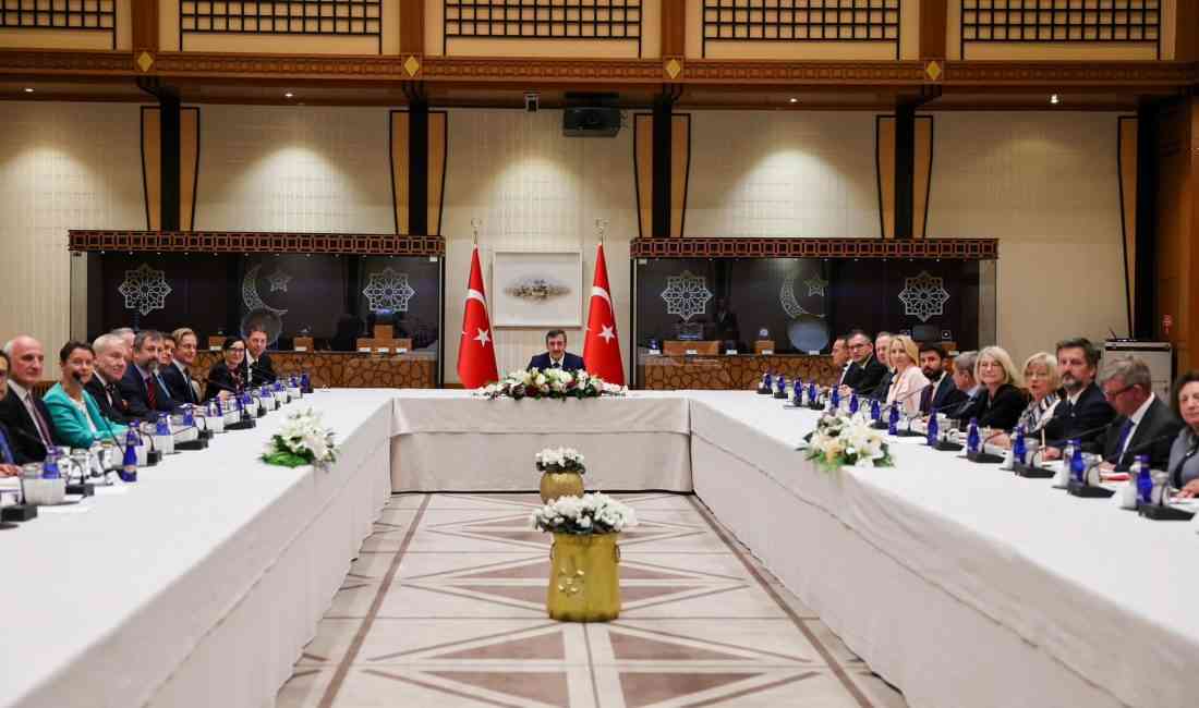 Cumhurbaşkanı Yardımcısı Cevdet Yılmaz, Avrupa Birliği (AB) üyesi ülkelerin büyükelçileriyle