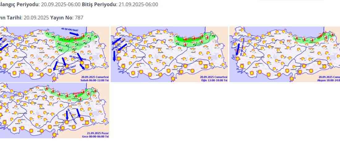 Meteoroloji Genel Müdürlüğü, bugün hava sıcaklıklarının yurt genelinde mevsim normallerinin
