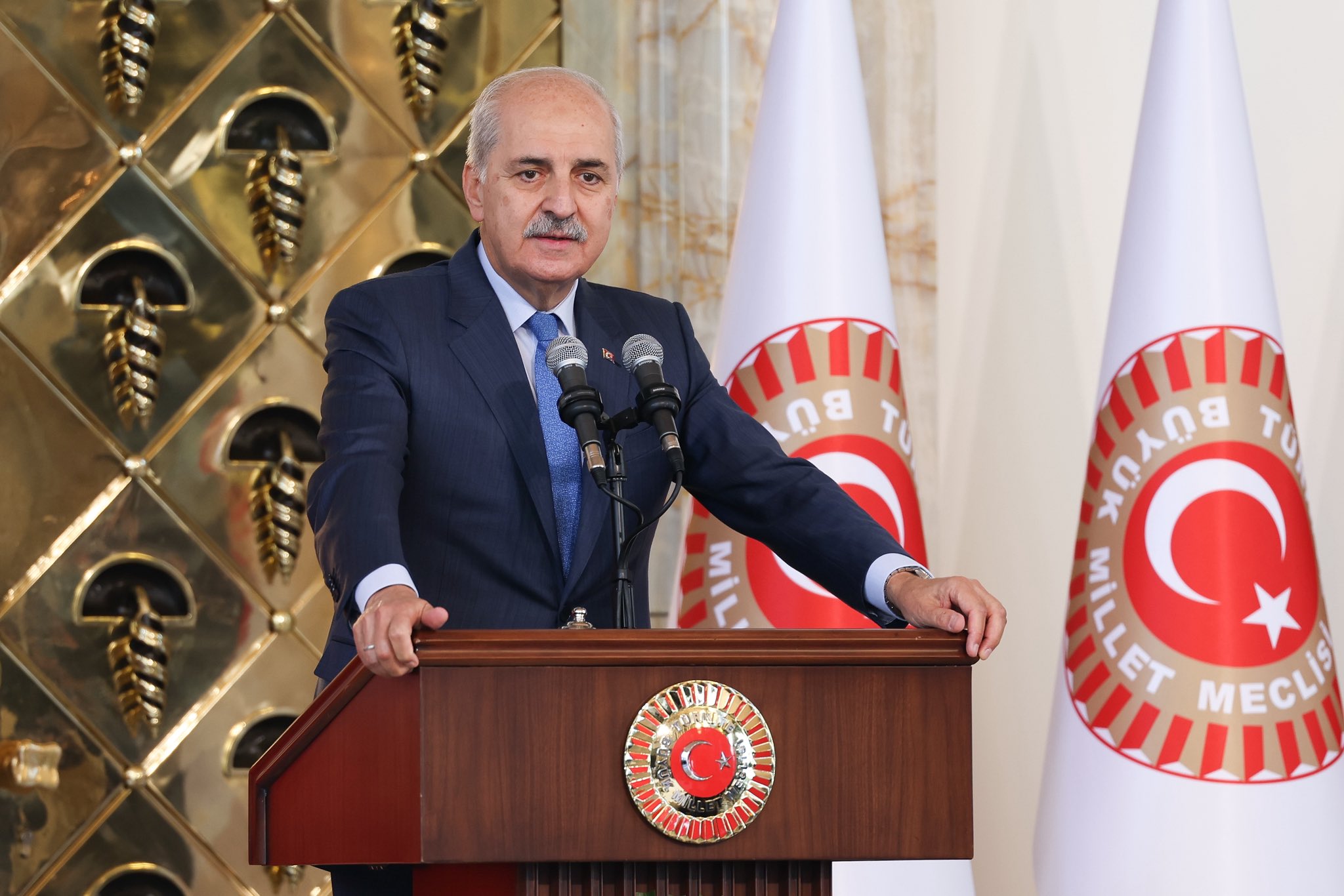 TBMM Başkanı Numan Kurtulmuş, Kuzey Kıbrıs Türk Cumhuriyeti’nden (KKTC) gelen