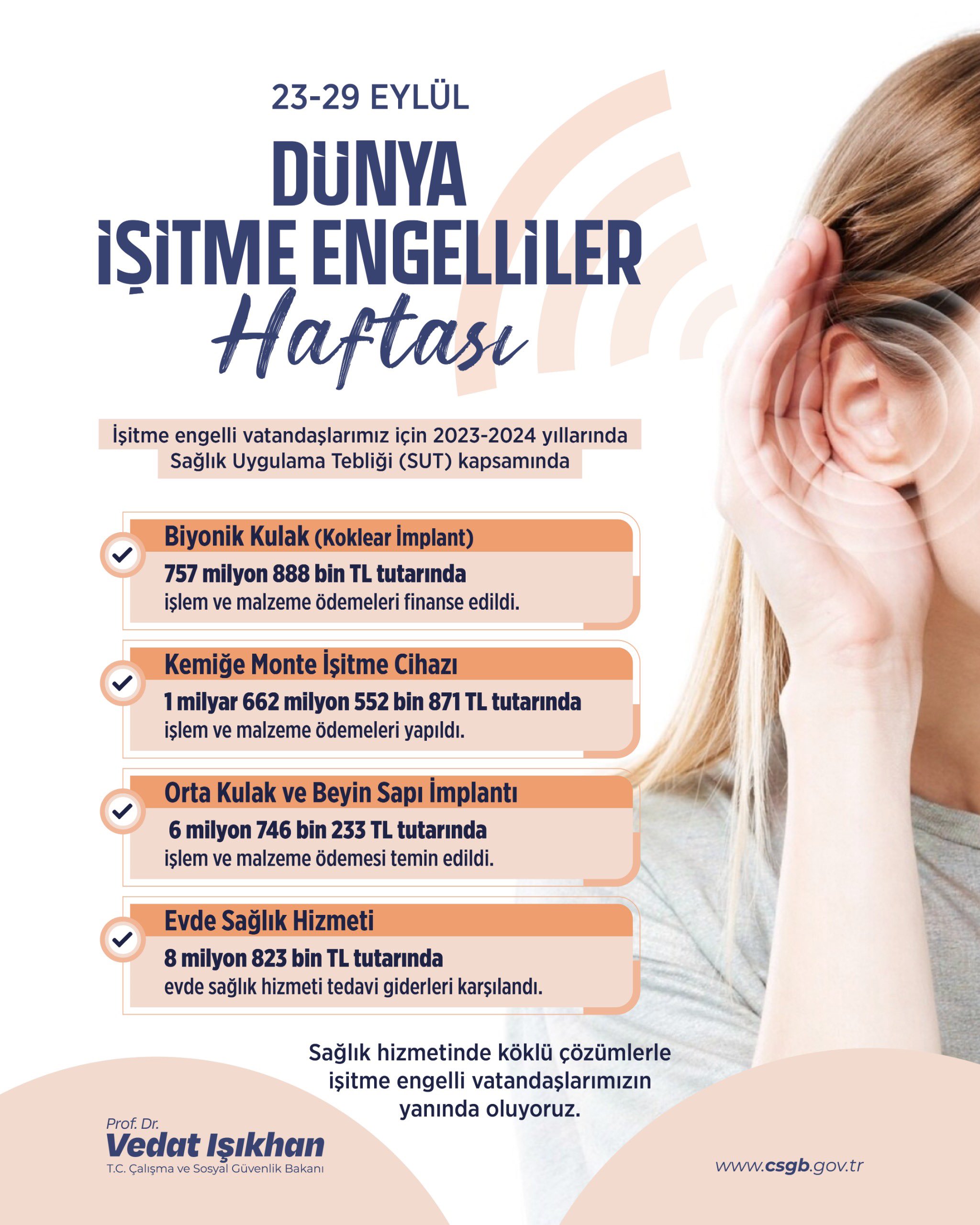 Çalışma ve Sosyal Güvenlik Bakanı Vedat Işıkhan, Sağlık Uygulama Tebliği