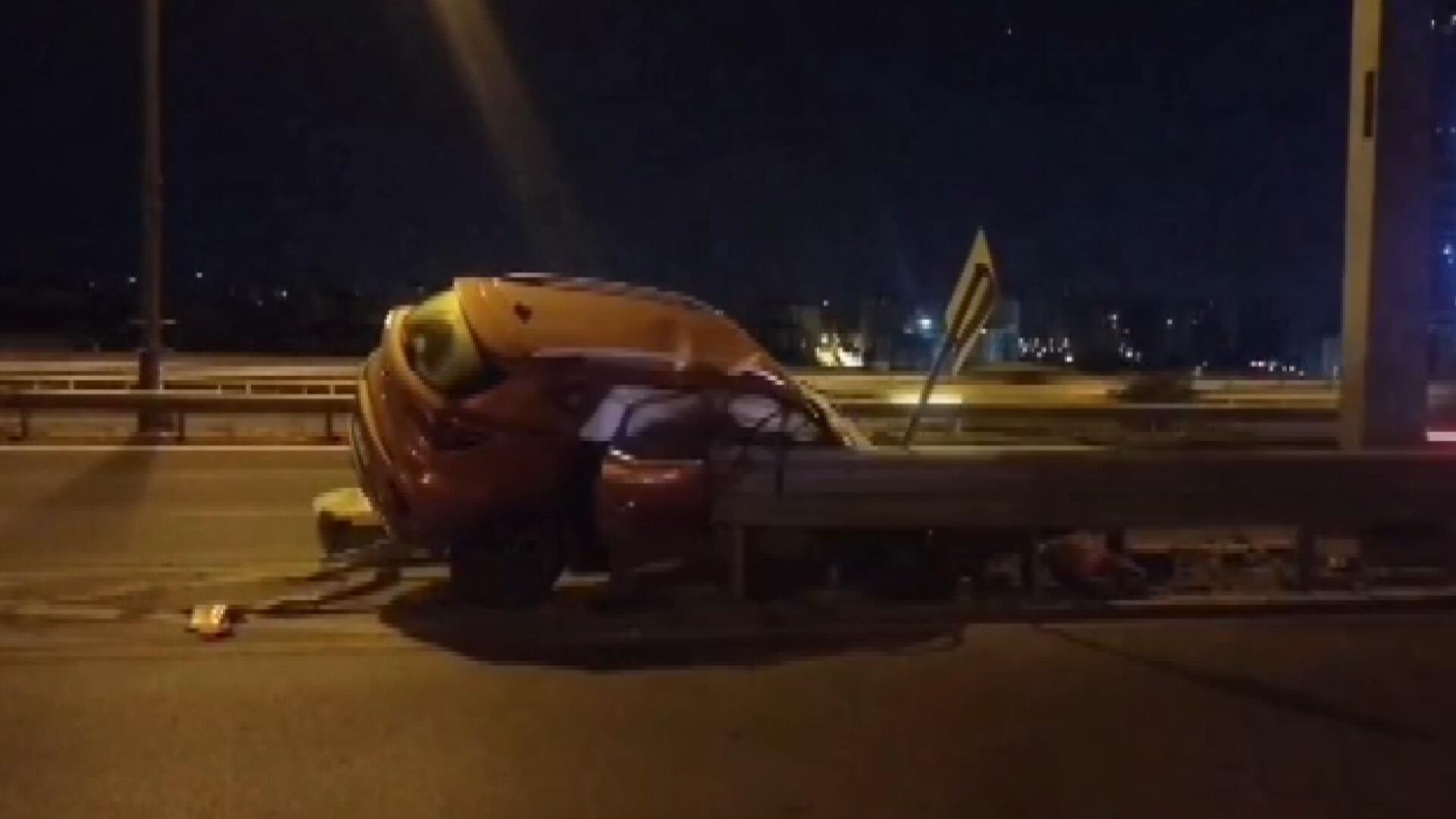 İstanbul Ataşehir’de TEM Otoyolu Çamlıca bağlantı yolunda meydana gelen trafik