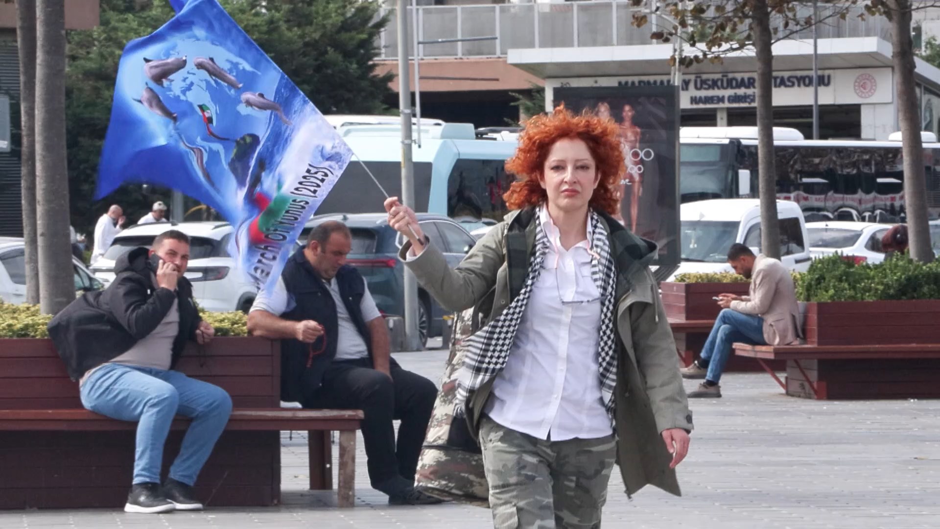 İranlı Somayeh Moghadam (Nazenin), Gazze’ye destek amaçlı “March Of Yunus